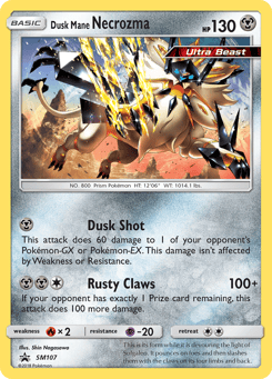 Dusk Mane Necrozma SM107 SM Black Star Promos