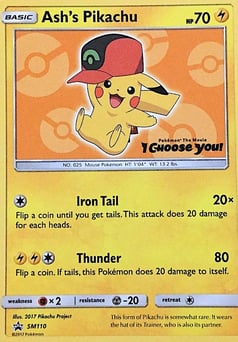Ash's Pikachu SM110 SM Black Star Promos