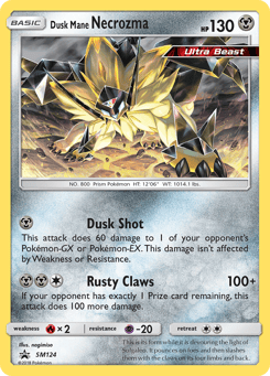 Dusk Mane Necrozma SM124 SM Black Star Promos