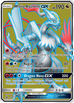 White Kyurem-GX SM141 SM Black Star Promos