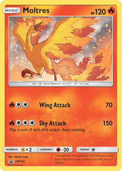 Moltres SM143 SM Black Star Promos