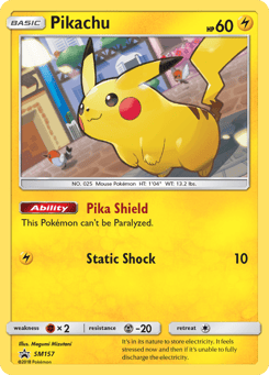 Pikachu SM157 SM Black Star Promos