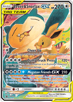 Eevee & Snorlax-GX SM169 SM Black Star Promos
