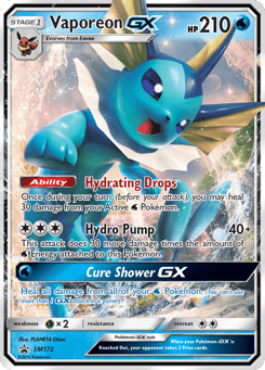 Vaporeon-GX SM172 SM Black Star Promos