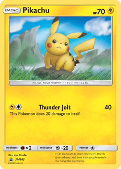 Pikachu SM183 SM Black Star Promos