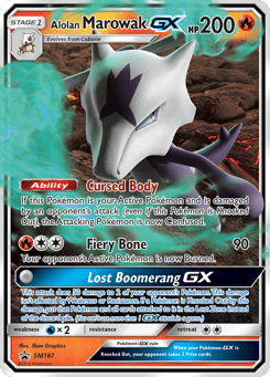 Alolan Marowak-GX SM187 SM Black Star Promos