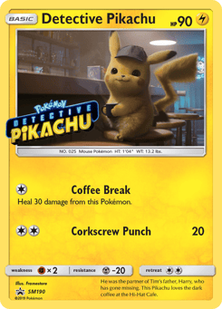 Detective Pikachu SM190 SM Black Star Promos