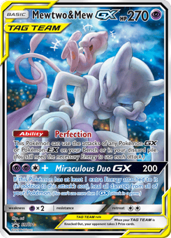 Mewtwo & Mew-GX SM191 SM Black Star Promos