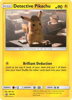 Detective Pikachu SM194 SM Black Star Promos