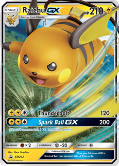 Raichu-GX SM213 SM Black Star Promos