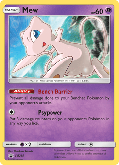 Mew SM215 SM Black Star Promos
