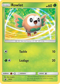 Rowlet SM22 SM Black Star Promos