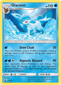 Glaceon SM238 SM Black Star Promos