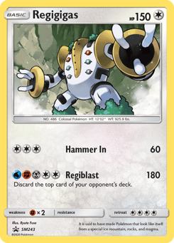 Regigigas SM243 SM Black Star Promos