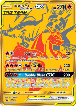 Reshiram & Charizard-GX SM247 SM Black Star Promos