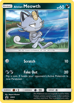 Alolan Meowth SM43 SM Black Star Promos