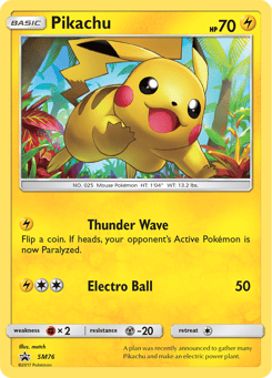 Pikachu SM76 SM Black Star Promos