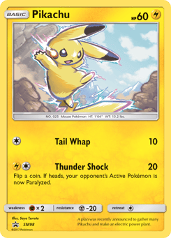 Pikachu SM98 SM Black Star Promos