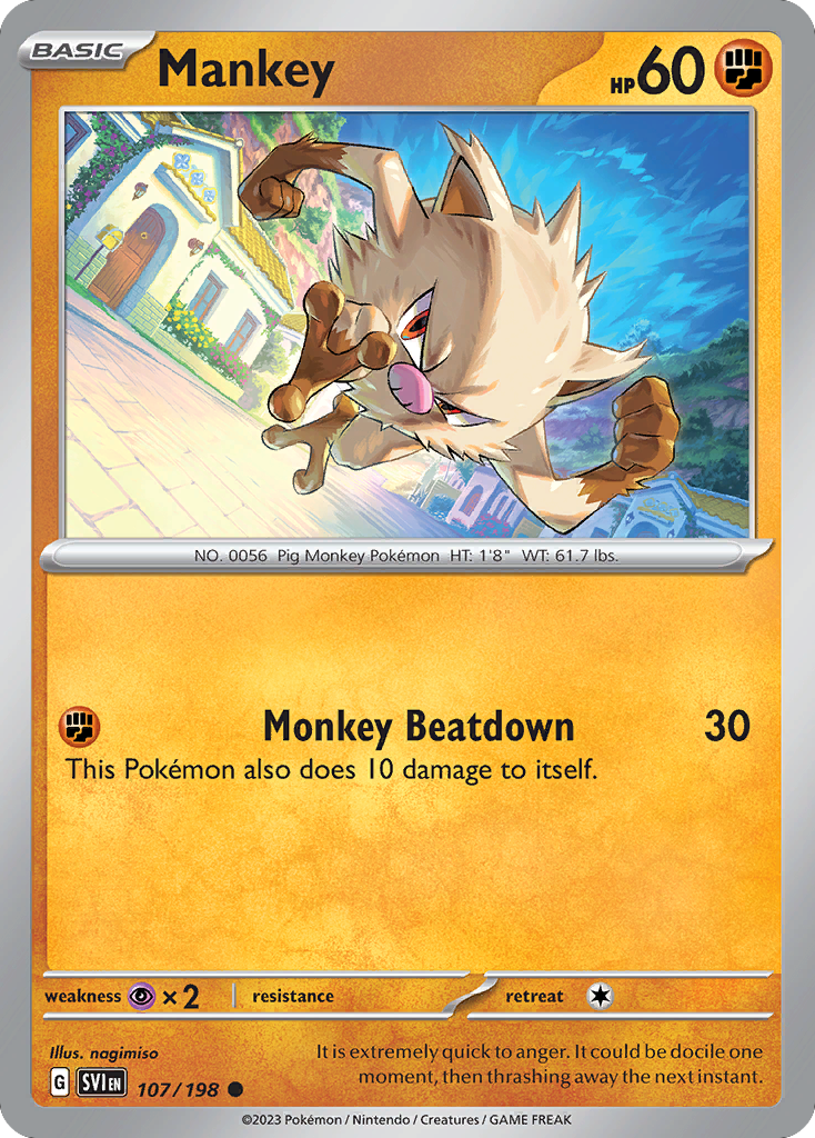 Mankey 107/198 Scarlet & Violet