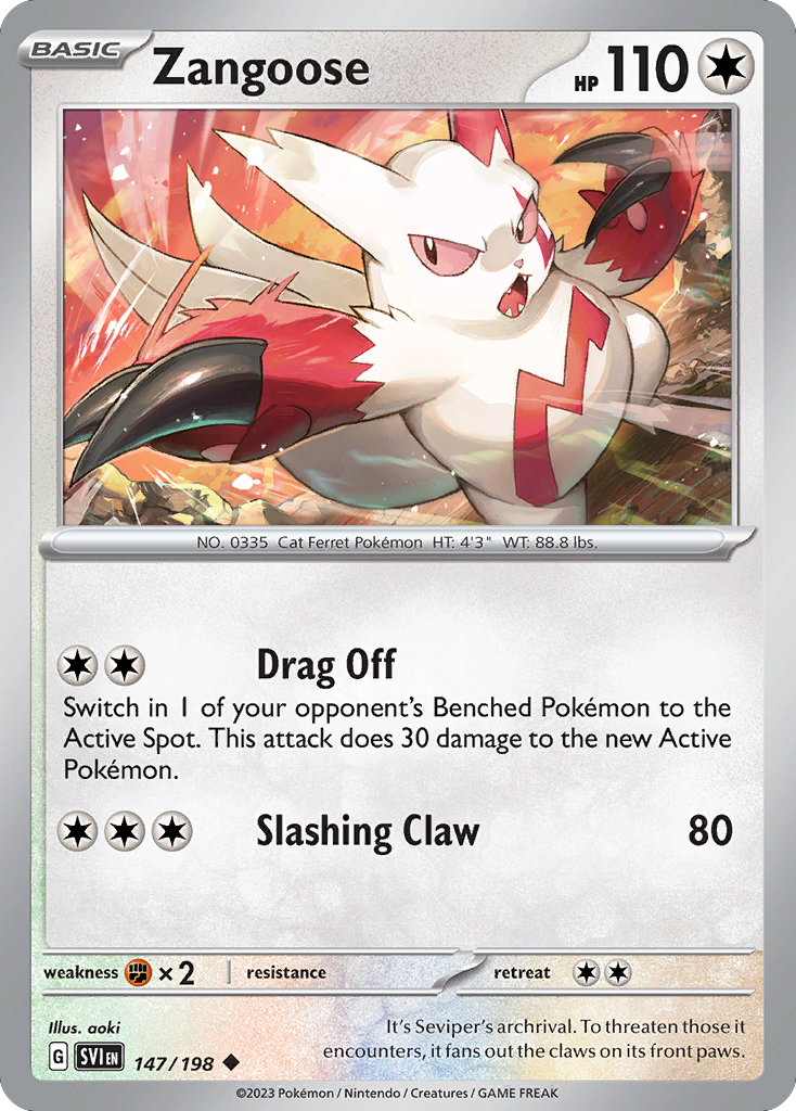 Zangoose 147/198 Scarlet & Violet