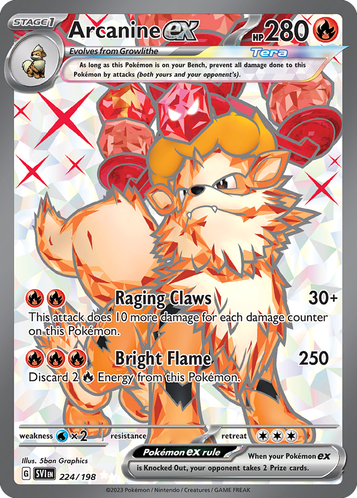 Arcanine ex 224/198 Scarlet & Violet