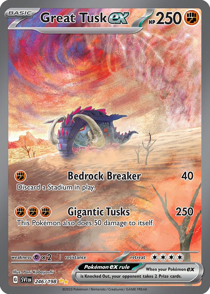 Great Tusk ex 246/198 Scarlet & Violet