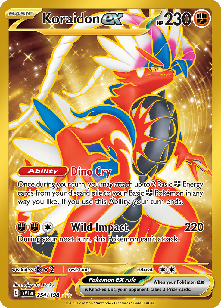 Koraidon ex 254/198 Scarlet & Violet