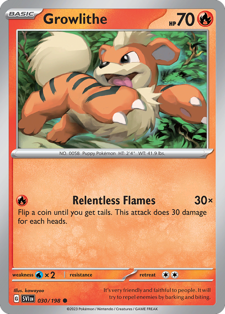 Growlithe 030/198 Scarlet & Violet