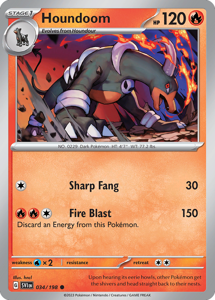 Houndoom 034/198 Scarlet & Violet