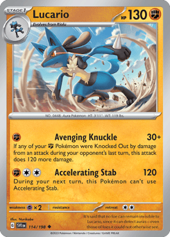 Lucario 114/198 Scarlet & Violet