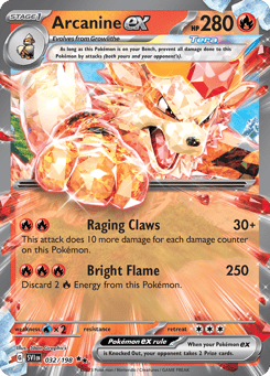 Arcanine ex 032/198 Scarlet & Violet
