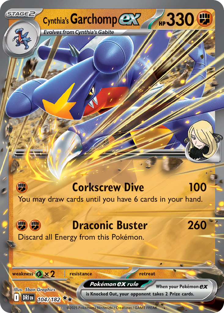 Cynthia's Garchomp ex 104/182 Destined Rivals