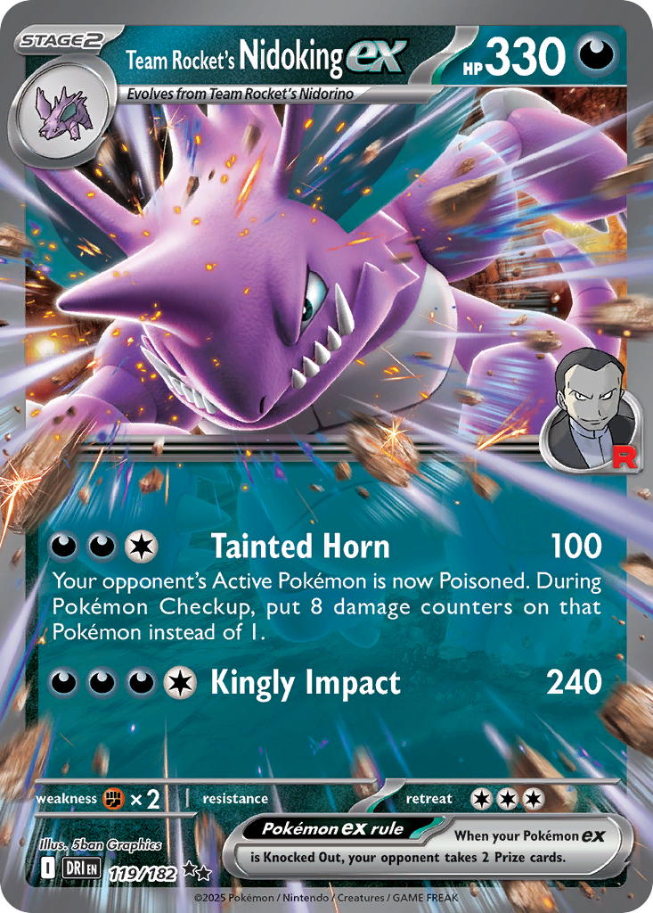 Team Rocket's Nidoking ex 119/182 Destined Rivals
