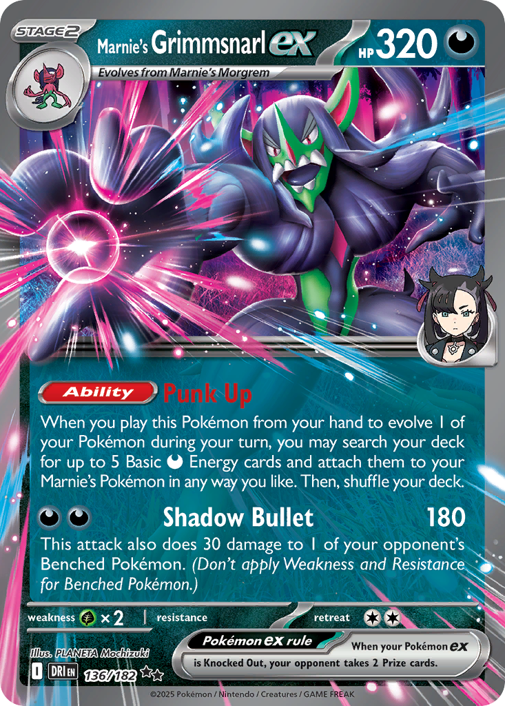 Marnie's Grimmsnarl ex 136/182 Destined Rivals