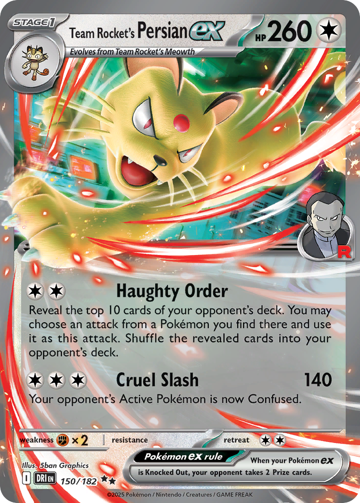 Team Rocket's Persian ex 150/182 Destined Rivals