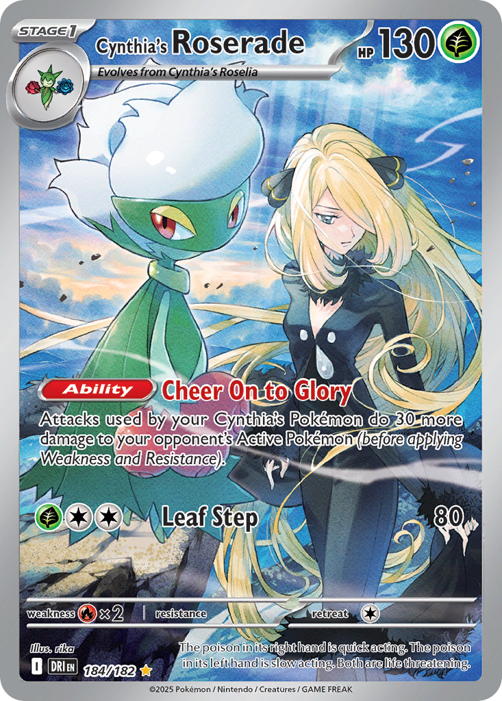Cynthia's Roserade 184/182 Destined Rivals