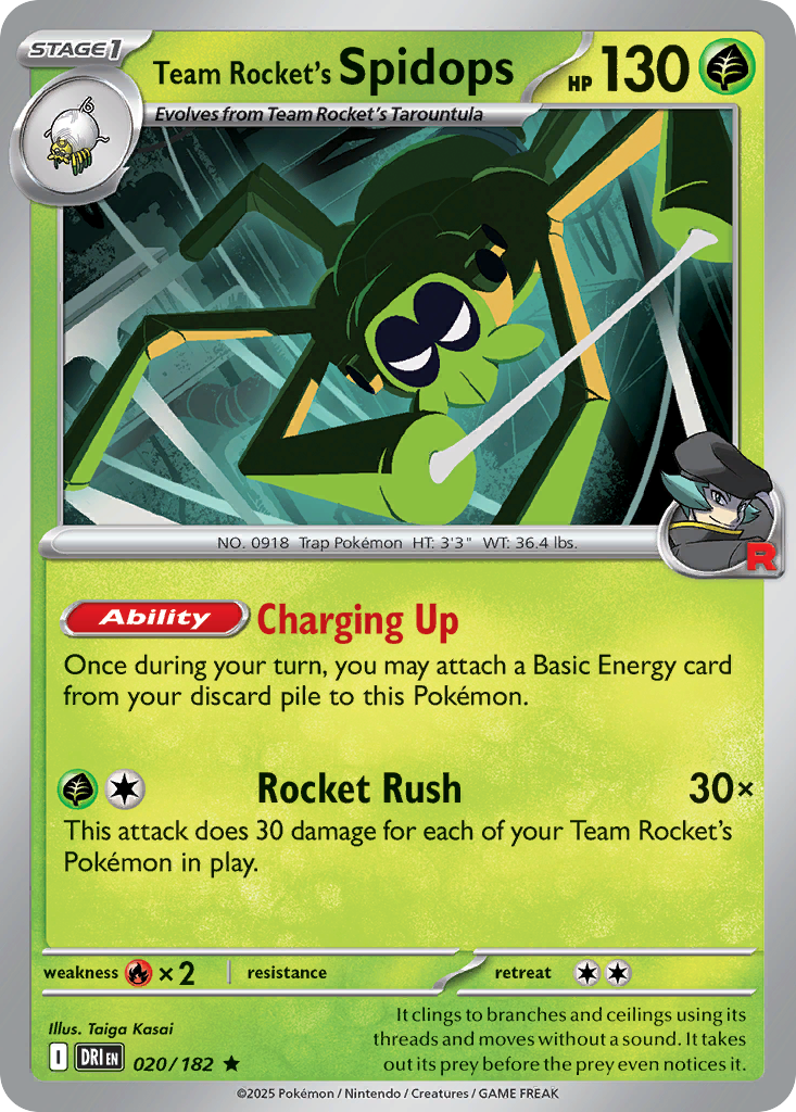 Team Rocket's Spidops 020/182 Destined Rivals