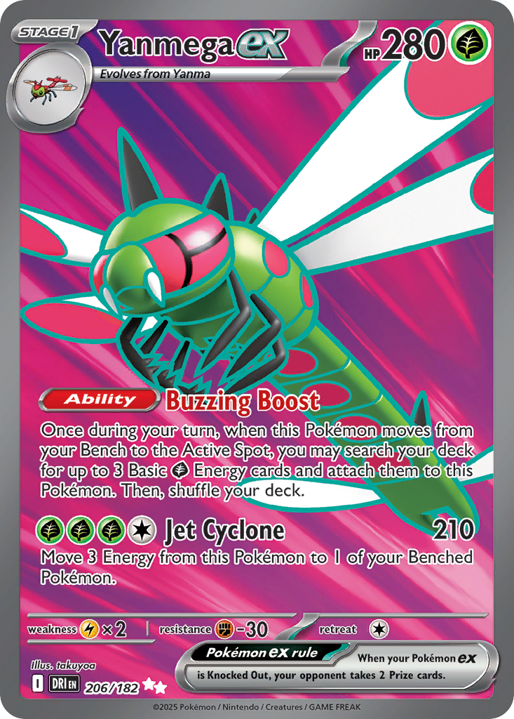 Yanmega ex 206/182 Destined Rivals