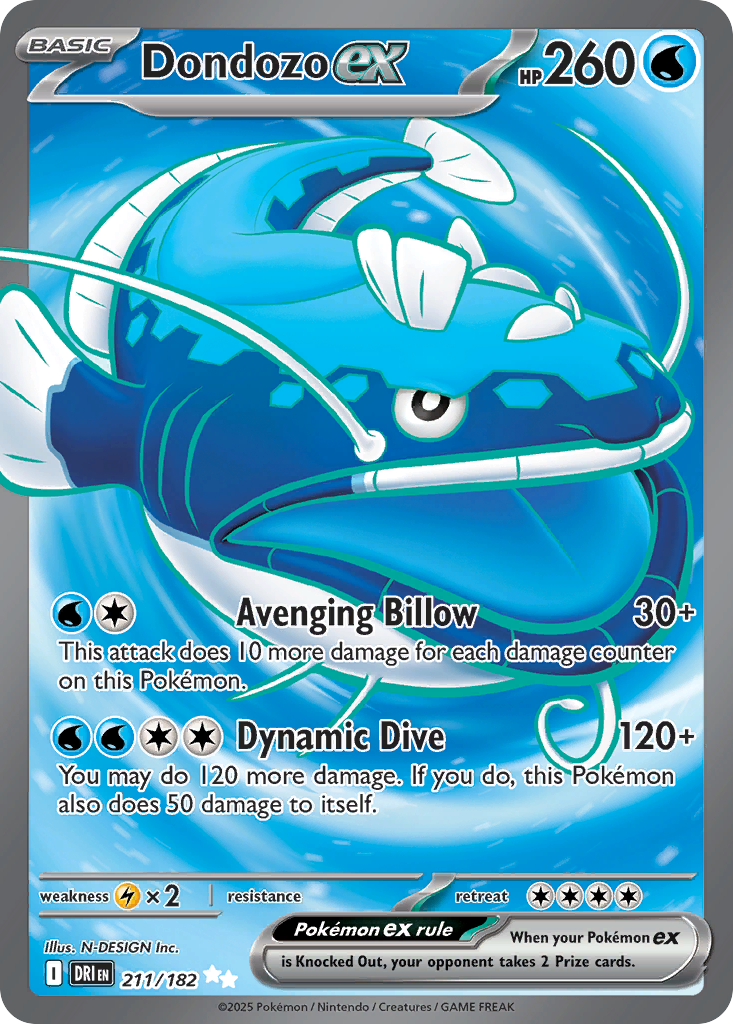 Dondozo ex 211/182 Destined Rivals