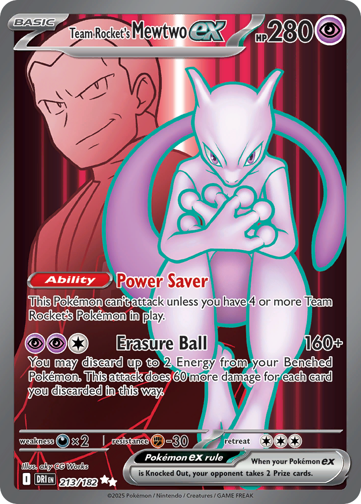 Team Rocket's Mewtwo ex 213/182 Destined Rivals