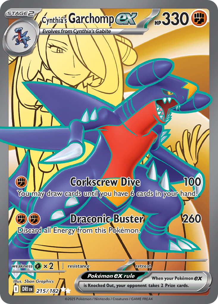 Cynthia's Garchomp ex 215/182 Destined Rivals