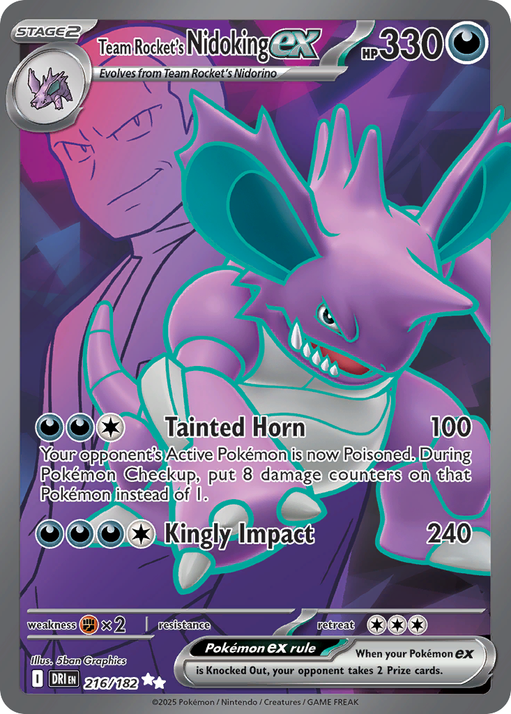Team Rocket's Nidoking ex 216/182 Destined Rivals