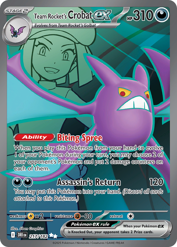 Team Rocket's Crobat ex 217/182 Destined Rivals