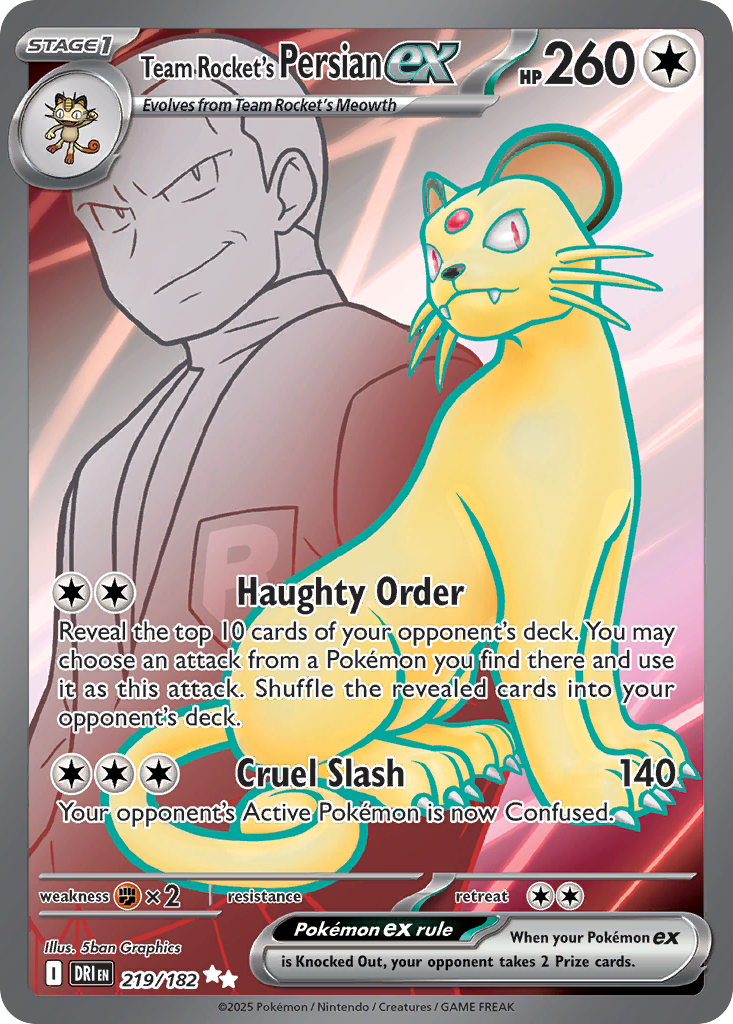 Team Rocket's Persian ex 219/182 Destined Rivals