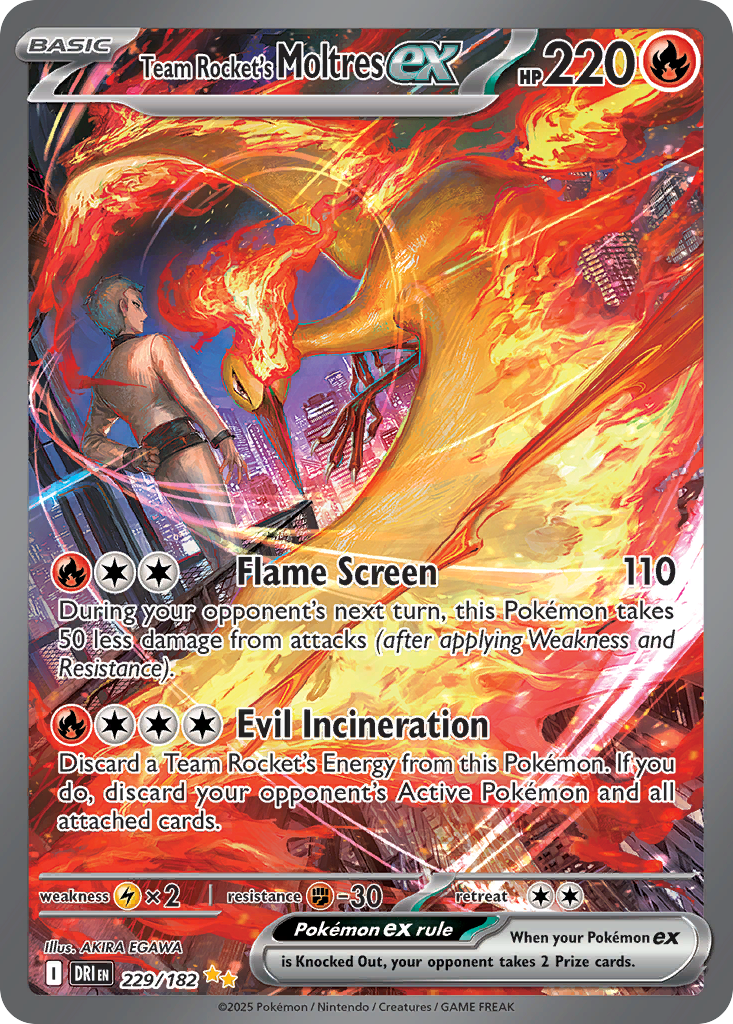 Team Rocket's Moltres ex 229/182 Destined Rivals