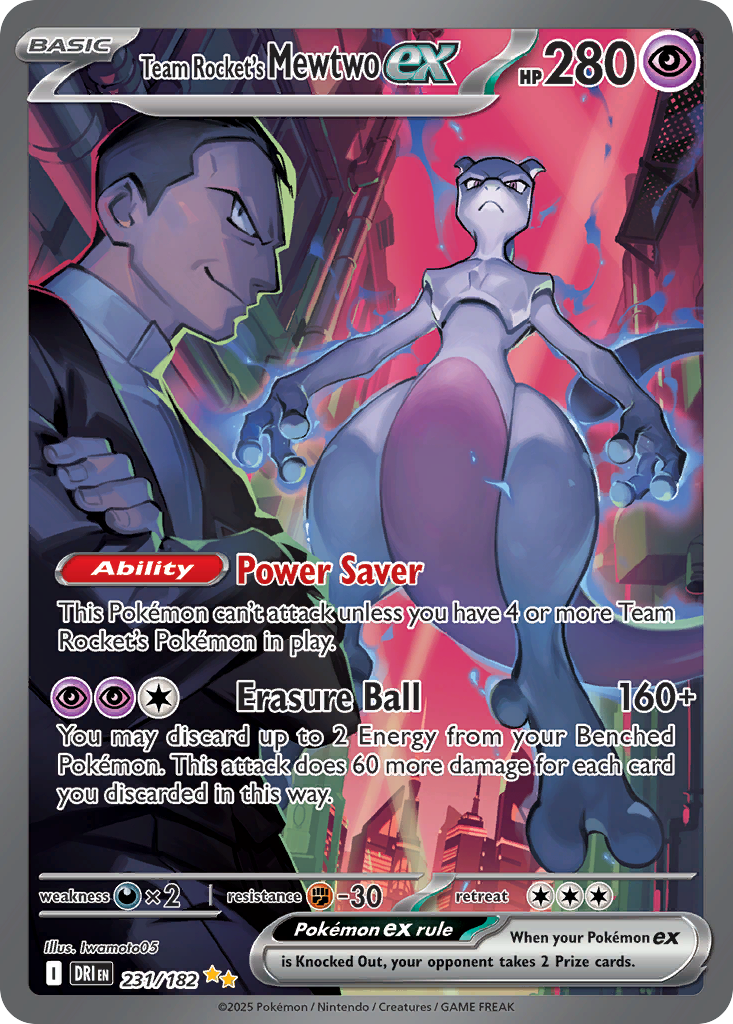Team Rocket's Mewtwo ex 231/182 Destined Rivals