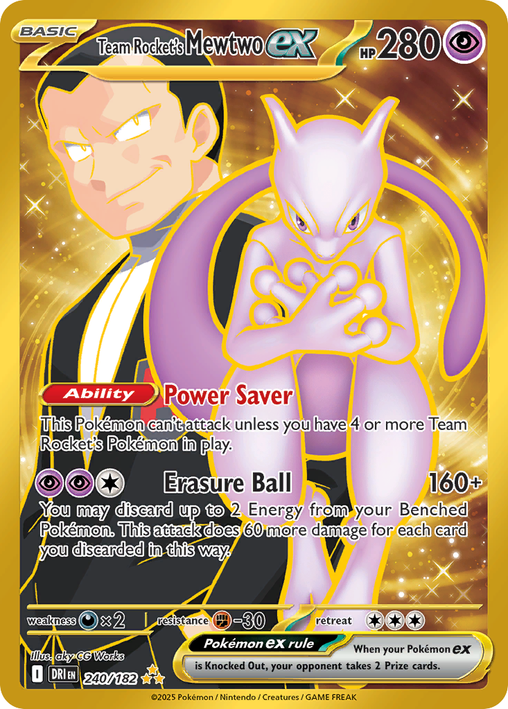 Team Rocket's Mewtwo ex 240/182 Destined Rivals