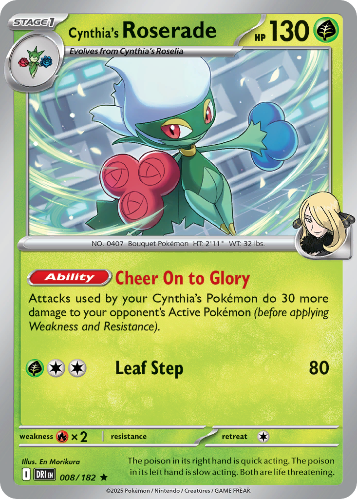 Cynthia's Roserade 008/182 Destined Rivals