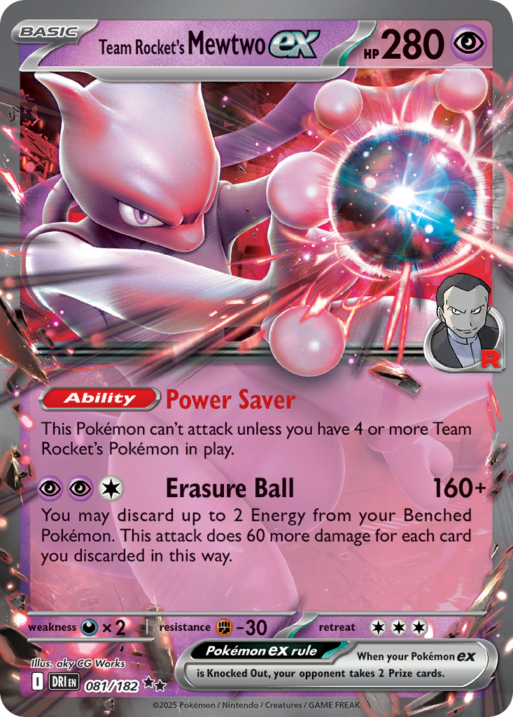 Team Rocket's Mewtwo ex 081/182 Destined Rivals