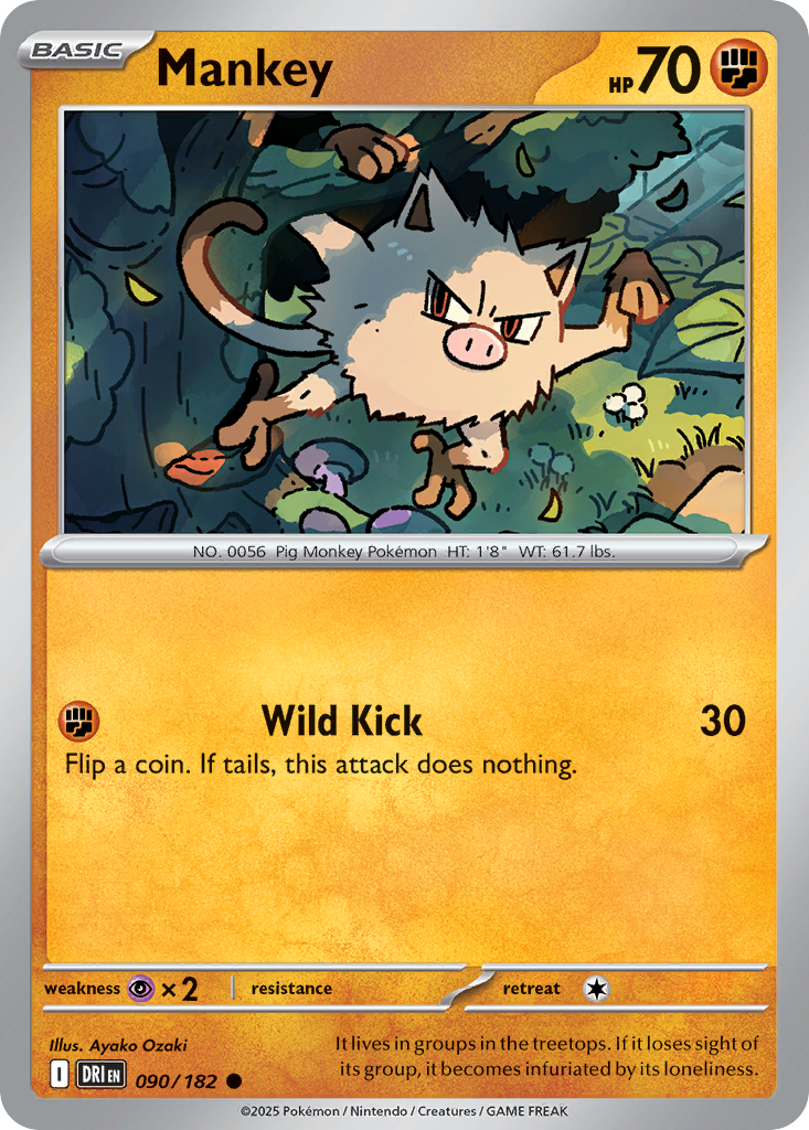 Mankey 090/182 Destined Rivals